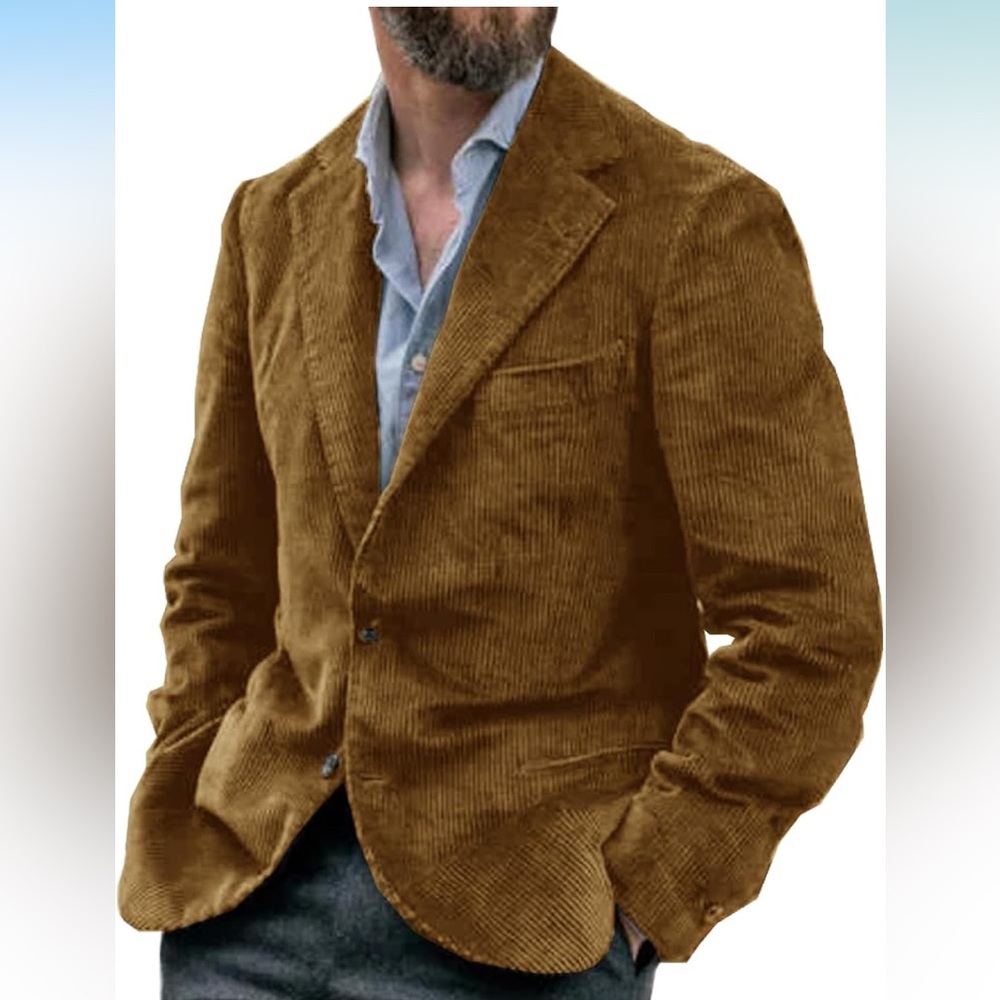 Men's Brown Corduroy Blazer slim fit